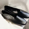 Chaussures décontractées en cuir Pu souple pour grand-mère, baskets plates à bout carré, mocassins à enfiler, mocassins de Ballet assortis avec tout