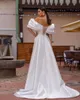 Simples fora do ombro vestido de casamento pérola lado split sereia vestidos de noiva manga curta vestidos de noiva rendas até feito sob encomenda mais tamanho