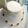 Pendant Necklaces Fashion Brand CLover Diamond Necklace Luxury Pearl Shell S925 sterling silver 10 Flower Pendant Necklace 18k Gold Designer Agate fritillary