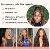 Perruque Lace Front Wig Body Wave sans colle, cheveux naturels, à reflets, 40 pouces, Transparent, couleur blond miel ombré 4/27, 13x4, pour femmes