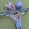 Hot Tie-dye Bikini Costumi da bagno Imbottiti Push Up Donna Costumi da bagno a due pezzi Outdoor Beach Travel Vacation Fasciatura Costume da bagno Abiti di alta qualità Sexy S-XL