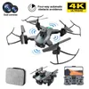 Drones KY605 Professionele drone 4K HD Luchtfotografie Quadcopter Afstandsbediening Helikopter Obstakels vermijden Elektrische RC Drone ldd240313