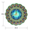 اللوحة الماسية المضيئة على مدار الساعة ماندالا ماس دايموند كروس غرزة الماس التطريز الخاص بالخرز على شكل منزلي ديكور الجدار 201227b