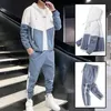 Tracksuits masculinos 2021 primavera e outono casual terno calças com capuz jogging local original treinamento esportivo2637