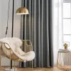 Zasłony Nowoczesne szare minimalistyczne zasłony do salonu sypialnia izolowana termiczna gęsta okno obróbka zabiegów zaciemniającą zaciemnienie