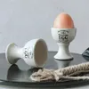Nordic Style Ceramic Egg Tray Creative Cup Solder Stander Home Decoration Breakfast Table Table Ustensiles 2PCSZA322 240307
