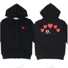 デザイナーメンズパーカーcom des garconsプレイスウェットシャツcdg multiheart zip up phoodie xl black new b8nt＃zbl4