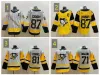 الهوكي قمصان مخصصة للنساء الرجال الشباب بيتسبرغونز ، 71 Evgeni Malkin 87 Sidney Crosby 81 Phil Kessel