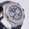 AP Hot Watch Racing Watch Royal Oak 26420TI Синий дисковый хронограф Мужские часы Титановый металл Автоматические швейцарские роскошные часы Отображение даты Полный диаметр 43 мм