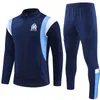 23 24 Survêtements de football à fermeture éclair pour hommes MILIK PAYET Marseille survetement fottball Costume d'entraînement veste maillot de pied Olympique OM survêtement kit de jogging de football