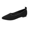 Casual Shoes Women Flat Elegant Bow Tie Pointy Light Mouth Solid Color Adornment Basic With Zapatos De Mujer