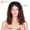 Synthetic Wigs Synthetic Wigs Synthetic Soft Short Wigs For Black Women High Temperature Fiber Brown Black Crochet Twist Hair ldd240313