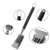 Förkläden BBQ GRILL BARBECUE RENGING Brush Scraper Rostfritt stål Manual Cooking Tools Barbeque Grill Accessories Outdoor Kitchen Gadets