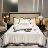 Comforters Set Light Luxury Washed Ice Silk Embroidery Digital Wide-Brimmed Summer Quilt Air Conditioned Summer Cool Queen Size Filt Bädd YQ240313