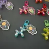 Keychains 1Pcs Cute Colorful Balloon Dog Keychain For Women DIY Jelly Car Key Chain Handbag Student Bag Pendent Accessories Birthday Gift