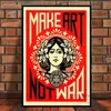 Make Art Not War Pop Art Posters And Prints Canvas Painting Street Wall Pictures For Living Room Abstract Decoration Home Decor 22221G