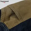 Supzoom Collectie Top Mode Herfst Rits Opgestopt Casual Patchwork Cargo Denim Zakken Katoen Jeans Mannen 230226