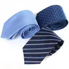 Bow Ties 7cm Mens Formal Business Professional Polyester Neckties Minimalist Stripe Tie Self-tied Gifts for Men
