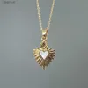 Andere Mode Hart Ketting Voor Vrouwen MOP Moeder Parel Shell Hanger Hals Gift JewelryL242313