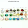 50pcs Perles à facettes à cristal mélangées 10 mm Round Colorful Crystal Pendant Connecteur Riseaux 328C