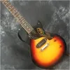 Chitarra elettrica di fabbrica personalizzata con chitarre pickup P90, chitarra color Sunburst