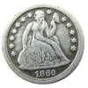 US Liberty Seated Dime 1860 P S Craft versilberte Kopiermünzen, Metallstempelherstellungsfabrik 229S