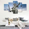 5 Panelen Godin van Justitie Prints Canvas Schilderij Poster Wall Art Pictures 5 Panelen Voor Woonkamer Frame189H