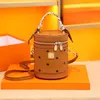 Reverso Cannes Designer Bucket Bag para mulheres Bolsa de ombro luxuosa com seda ChaoTB