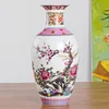 Vases Antique Jingdezhen Vintage Ceramic Vase Desk Accessories Crafts Pink Flower Traditional Porcelain Chinese308S