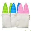 Emballage cadeau Sacs de poche de lapin de Pâques avec des oreilles de lapin fourre-tout pour enfants 002 Drop Livraison Home Garden Party Fournitures Événement Dh8Ze