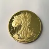 5 pezzi nuovissimi Il badge liberty dom 2000 24k placcato oro reale 40 mm moneta souvenir in metallo299B