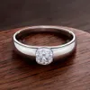 KNOBSPIN 1ct D Kleur Kussen Ringen voor Vrouwen Engagement Bruiloft Sieraden Lab Diamant met GRA 925 Sterling Zilveren Ring 240228