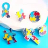 Brooches M2EA 6x/Set Autism Puzzle Enamel Pin Badge Clothes Lapel Pins Gift