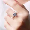 Original Designer TF Märke LOGO gravera AAA+ Diamond Prond Ring 18K White Gold Love Rings Women Girl Wedding Engagement Jewelry USA Storlek 6 7 8 8