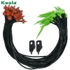 Kits KESLA 50pcs Greenhouse Drip Irrigation 2L/H Green Bend Arrow Drippers Garden Watering System Kit 3/5mm Hose for Plant Pot Tools