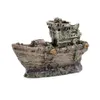 Dekoracje akwarium Mini Sunken Ship Hard Boat Model Aquarium Landscaping Dekoracja 305B