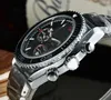 Watchmen шесть игл Роскошные мужские часы Кварцевые часы Высокое качество Лучший бренд Дизайнерские часы Ремень из нержавеющей стали Мужская мода Праздничные подарки omegas seamaster 0-1