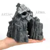 Decorations Aquatic Skull Mountain Decor Cave Rockery Ornament Resin Supplies Stone for Aquarium Decoration Hide Reptile Fish Tank Rest