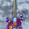 Em estoque Eddie Van Halen Heavy Relic roxo Franken 5150 Guitarra Elétrica Preto Branco Listras refletor real