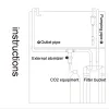 Akwaria Akwarium CO2 Dyfuzor DIY trawiaste zbiornik CO2 Zewnętrzny rafiner Rafiner System zbiornika wodnego