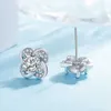 Designer Koreaanse klaver designer stud oorbellen voor vrouwen meisjes glanzende diamant bling kristal liefde geometrie charme oorbel oorbellen oorbellen sieraden VB3A