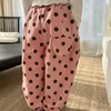 Calças meninas 2024 primavera bonito casual polka dot impressão crianças algodão solto bloomers blusad calcinha