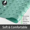 Mats Square Bath Shower Tub Mat for Bathroom Non Slip Bathtub Mats with Suction Cups Drain Holes Machine Washable 53x53cm/ 21x21 Inch