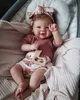 Vivienne Reborn-poppen 18 inch handgemaakte geschilderde glimlach geboren baby met geworteld haar pop speelgoed Para 240227