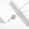 Подвески с прозрачным кубическим ключом, женское ожерелье, ювелирные изделия из стерлингового серебра 925 пробы, свадебная мода, короткие 2024