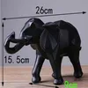 Statua di elefante nero astratto moderno Ornamenti in resina Accessori per la decorazione della casa Regalo Scultura geometrica di elefante in resina255d