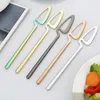 Servis uppsättningar 5st Set Salad Spoon Fork Colander Service Cutlery Kitchen Tool