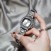 Relógios femininos de luxo designer dfgd à prova d'água estilo coreano simples retro luz nicho tendência temperamento senhoras pulseira de aço inoxidável estudante e menina relógio dgas