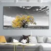 Yellow Tree Home Decor Painting Gedrukt op canvas Wall Art Pictures for Living Room Landscape Posters and Prints Modern Cuadros213i