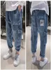 Свободные штаны для мальчиков, весенние джинсовые брюки для детей, корейская одежда для малышей, подростковые джинсы-карго 2, 5, 8, 10, 12, 14 лет 2108051518015